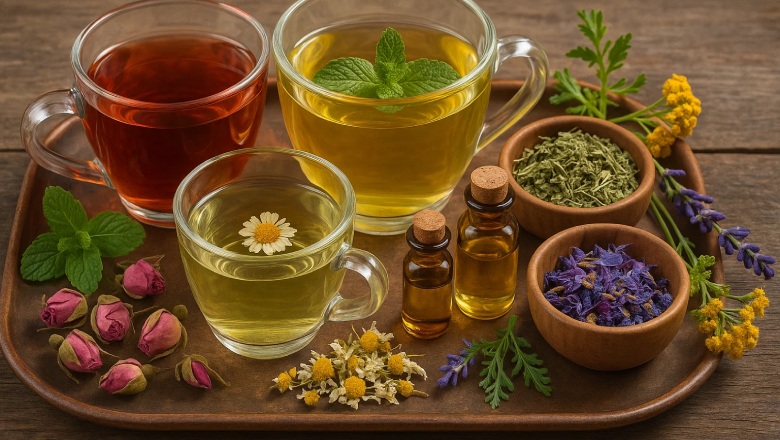 استفاده از مکملهای غذایی گیاهی و دمنوشهای مختلف میتواند بخشی از درمان خانگی سندرم پیش از قاعدگی باشد.